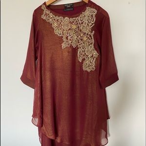 Formal embroidered frock by Limelight-small